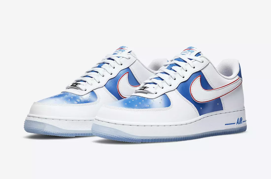 Nike Air Force 1 Low Comes Blue Cloud uppi og Icy sóla