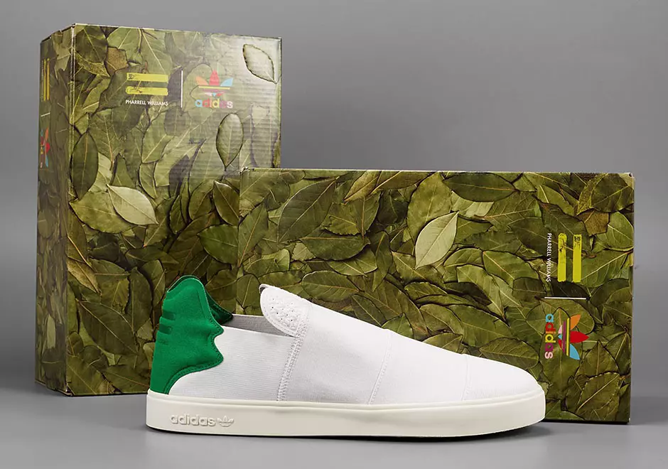 Pharrell adidas Elastic Mengeluarkan Lace Up Slip On