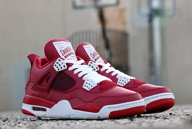 Air Jordan 4 Red Cleats Sole Swap Custom