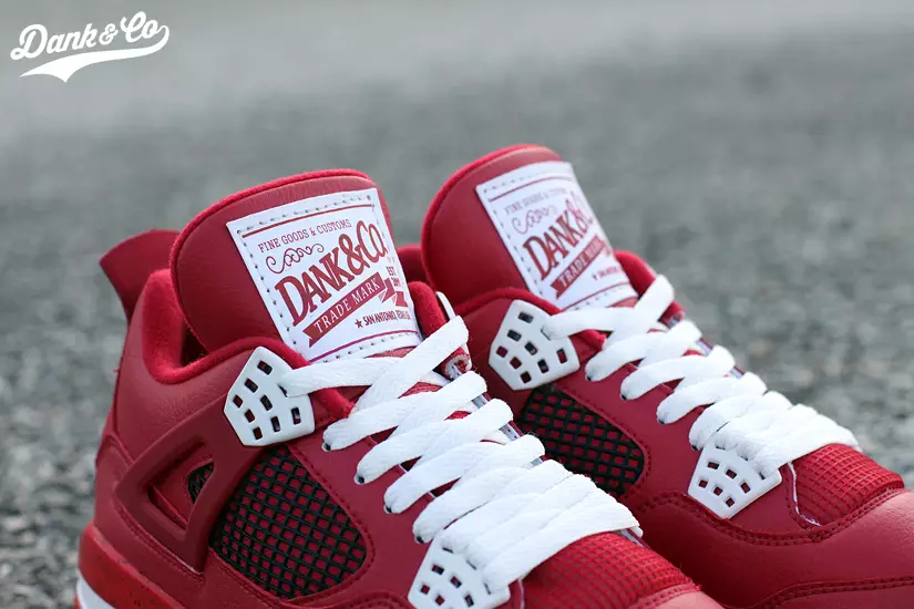 Chuteiras Air Jordan 4 Red Sola Swap Personalizadas