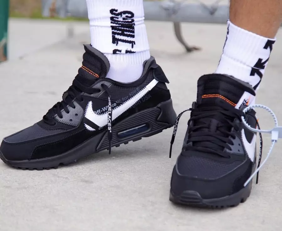 Off-White x Nike Air Max 90 Black White Tarikh Tayangan