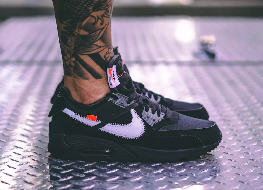 Хомӯш-сафед x Nike Air Max 90 Сиёҳ Санаи барориши