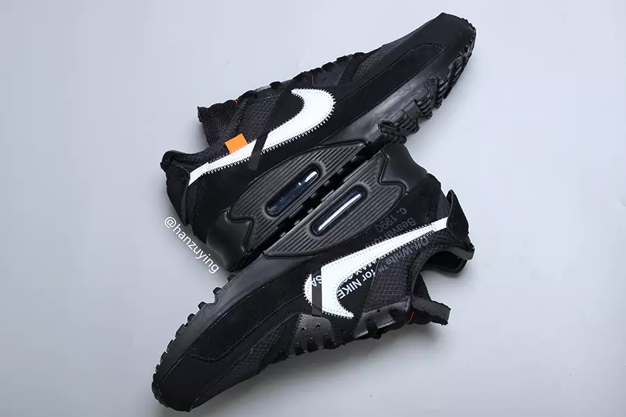 Off-White Nike Air Max 90 Black AA7293-001 ထုတ်ဝေသည့်ရက်စွဲ