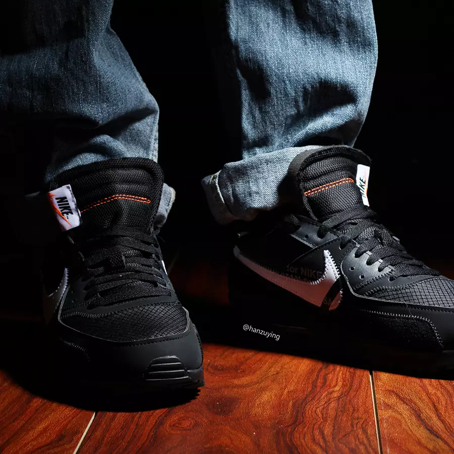 Off-White Nike Air Max 90 Black AA7293-001 Дата выхода на ногах