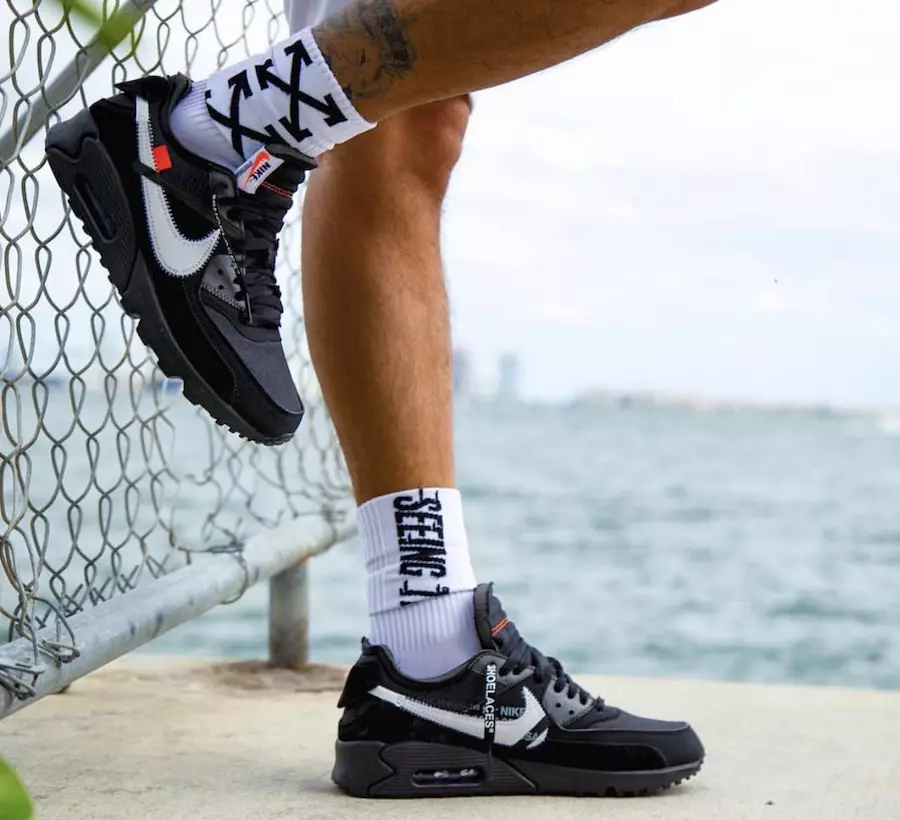 Off-White x Nike Air Max 90 Black White תאריך יציאה