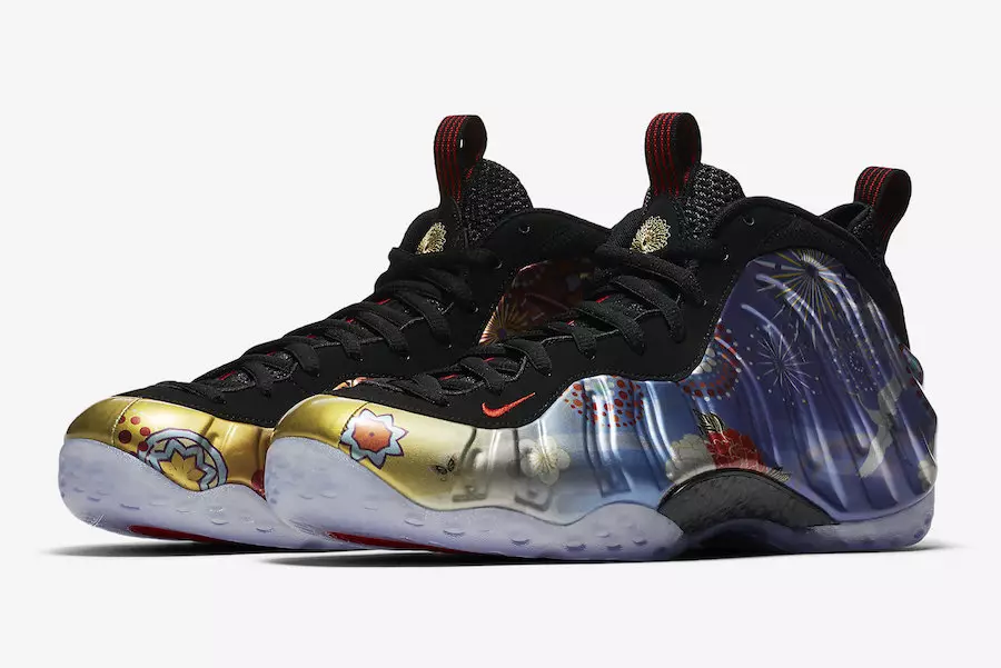 Nike Air Foamposite One LNY Lunar New Year AO7541-006 ထုတ်ဝေသည့်ရက်စွဲ