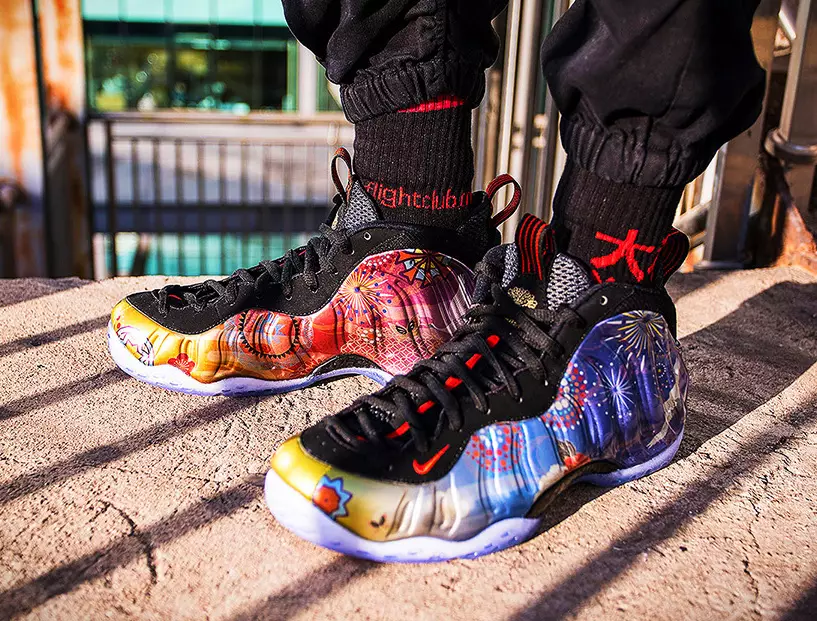 Nike Air Foamposite One CNY سال نو چینی روی پا