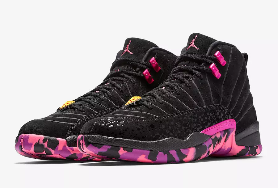 Air Jordan 12 Doernbecher Carissa Navarro Qara Çəhrayı AH6987-023