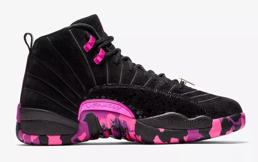 Air Jordan 12 Doernbecher Carissa Navarro fekete rózsaszín AH6987-023