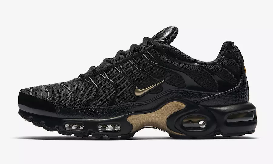 Nike Air Max Plus svartur gullpakki