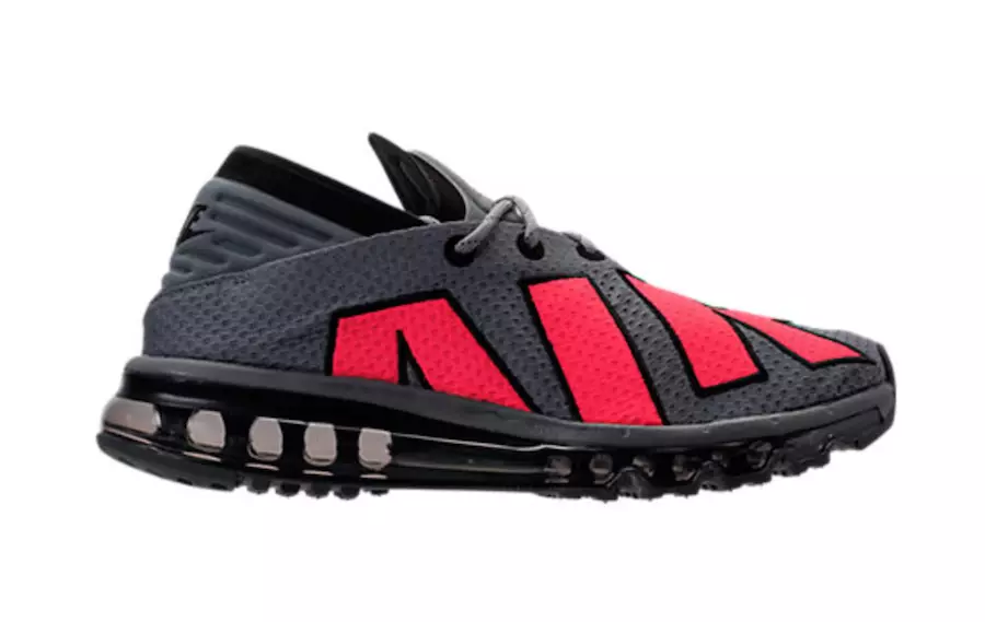 Nike Air Max Flair Release v Cool Gray in Solar Red