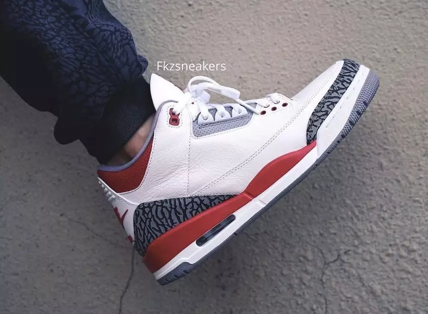 Air Jordan 3 Fire Red DN3707-160 Datum vydání On-Foot