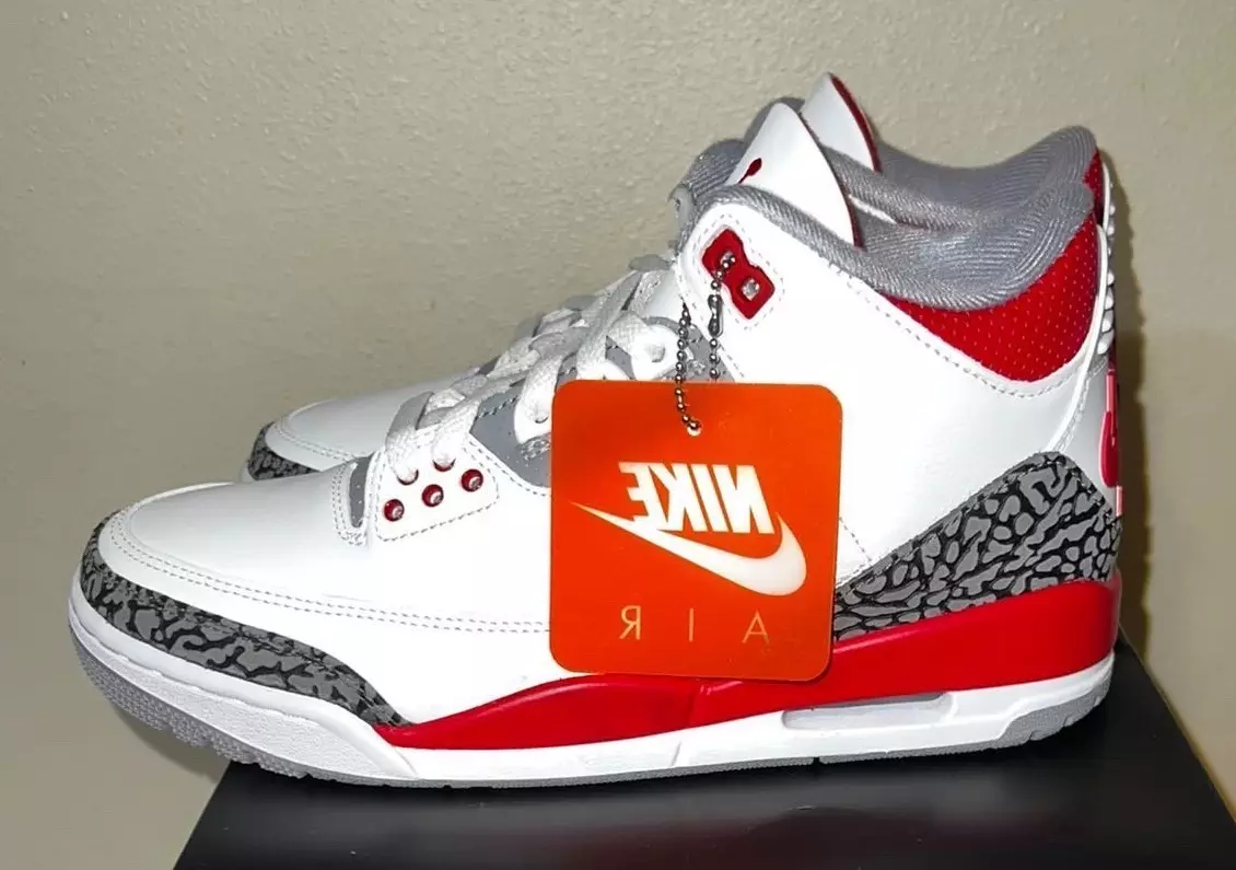 تاریخ انتشار Air Jordan 3 Fire Red 2022 DN3707-160