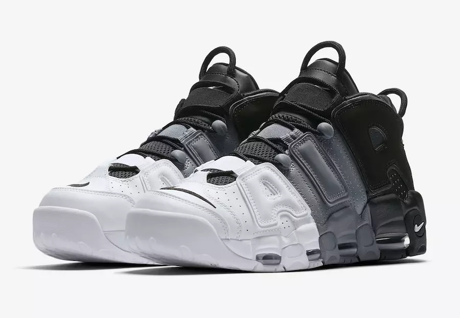 Nike Air More Uptempo مشکی خاکستری سفید سه رنگ 921948-002