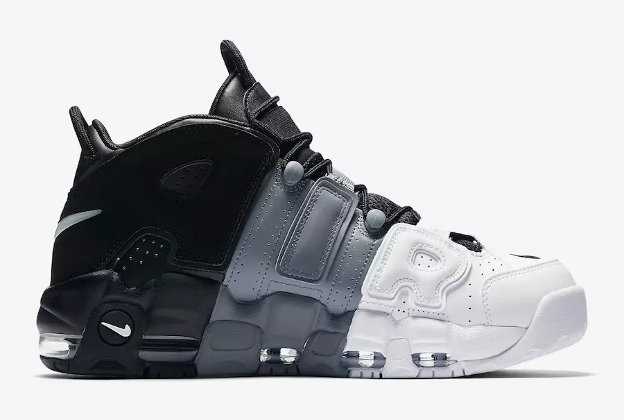 Nike Air Lisää Uptempo Musta Harmaa Valkoinen Tri-Color 921948-002