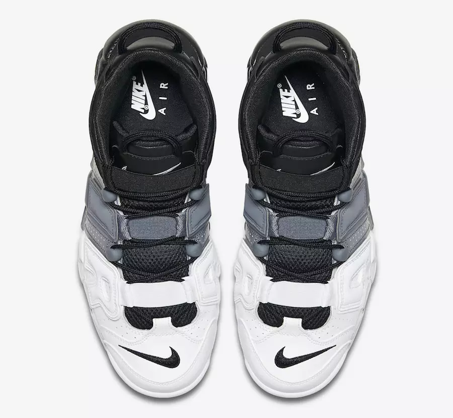 Nike Air Daugiau Uptempo Juoda Pilka Balta Trispalvė 921948-002