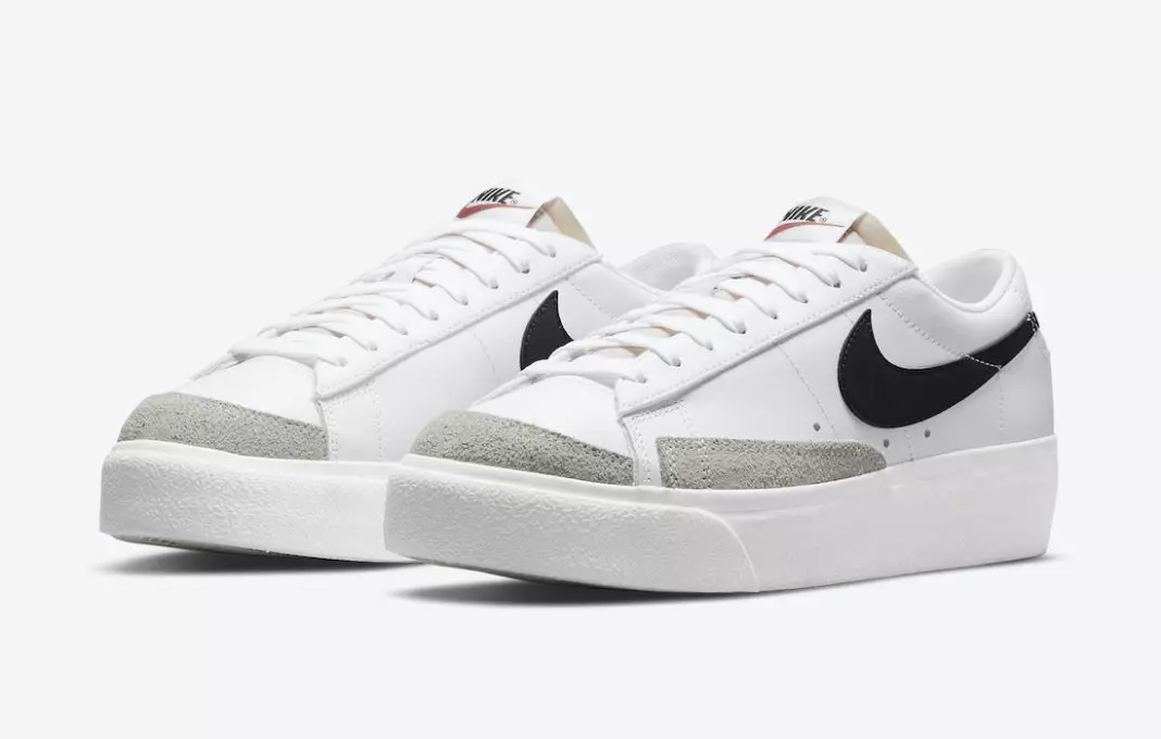 Date de sortie de la Nike Blazer Low Platform Blanche Noir DJ0292-101