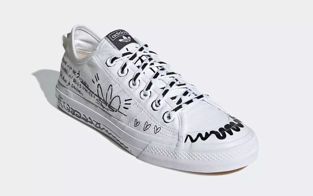 adidas Nizza RF pokryta wzorami Sharpie Graffiti