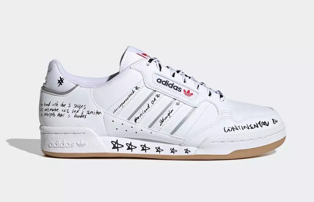 adidas Continental 80 Sharpie Graffiti Dizaynları ilə örtülmüşdür