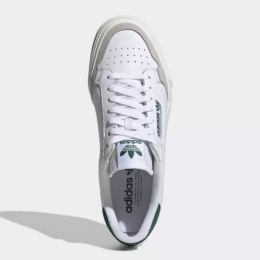 adidas Continental Vulc White Green EF3534 Data lansării