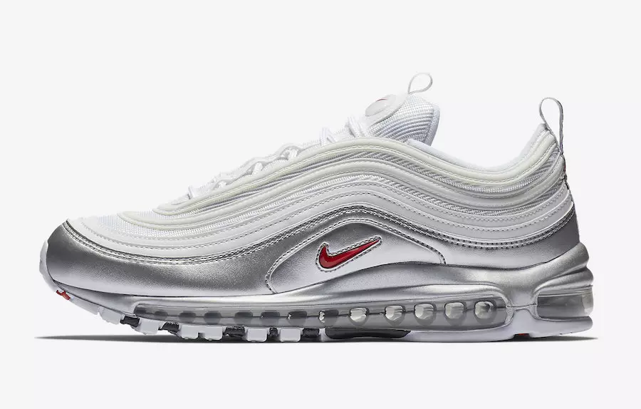 Nike Aeir Max 97 Silver Miotalacha Bán AT5458-100 Dáta Eisiúna