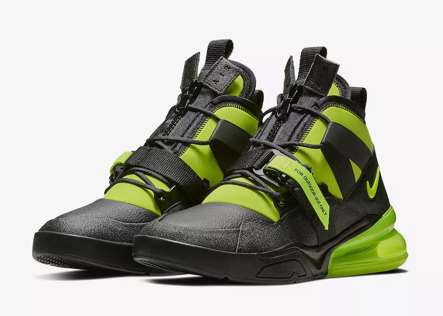 Nike Air Force 270 Utility απελευθέρωση σε μαύρο και βολτ