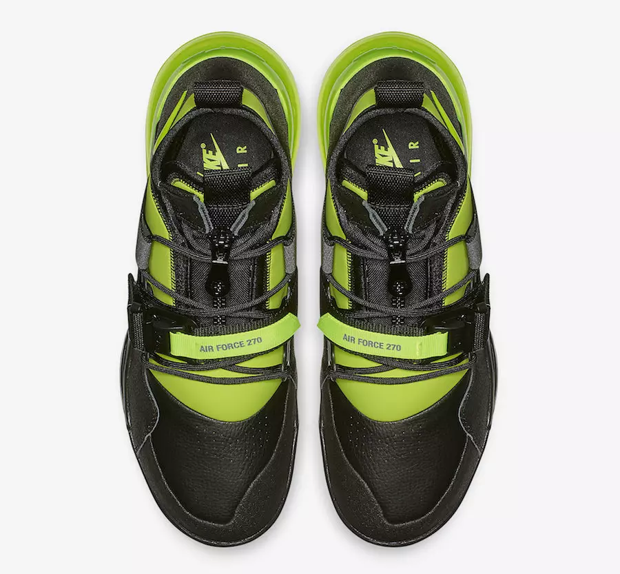 Tarehe ya Kutolewa ya Nike Air Force 270 Utility Black Volt AQ0572-001