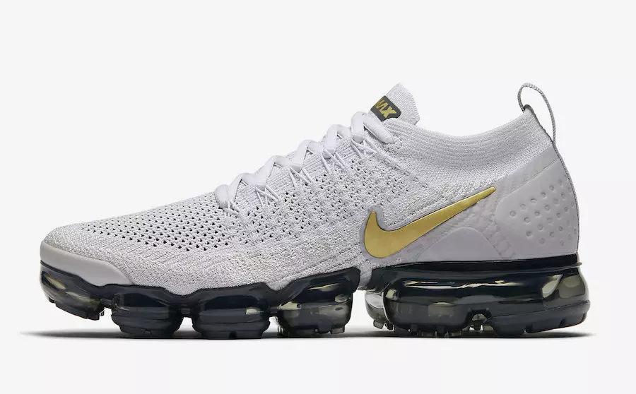 Nike Air VaporMax 2.0 Vast Grey Metallic Gold 942843-010 Tarehe ya Kutolewa