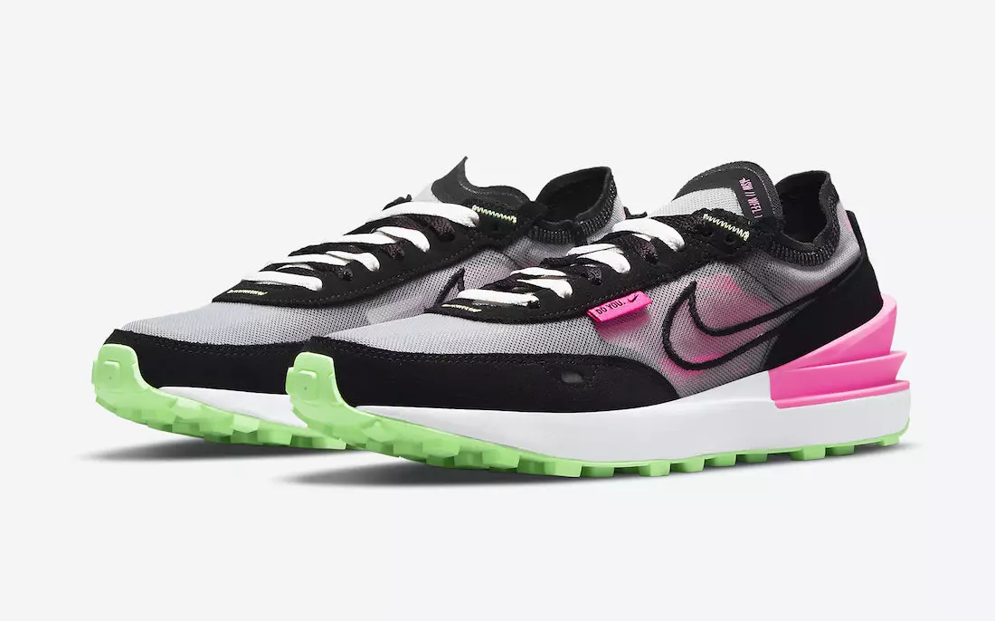 Дата выпуску Nike Waffle One Black Green Pink DM8143-100