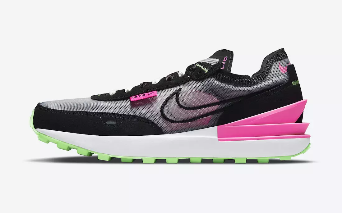 Nike Waffle One Zwart Groen Roze DM8143-100 Releasedatum