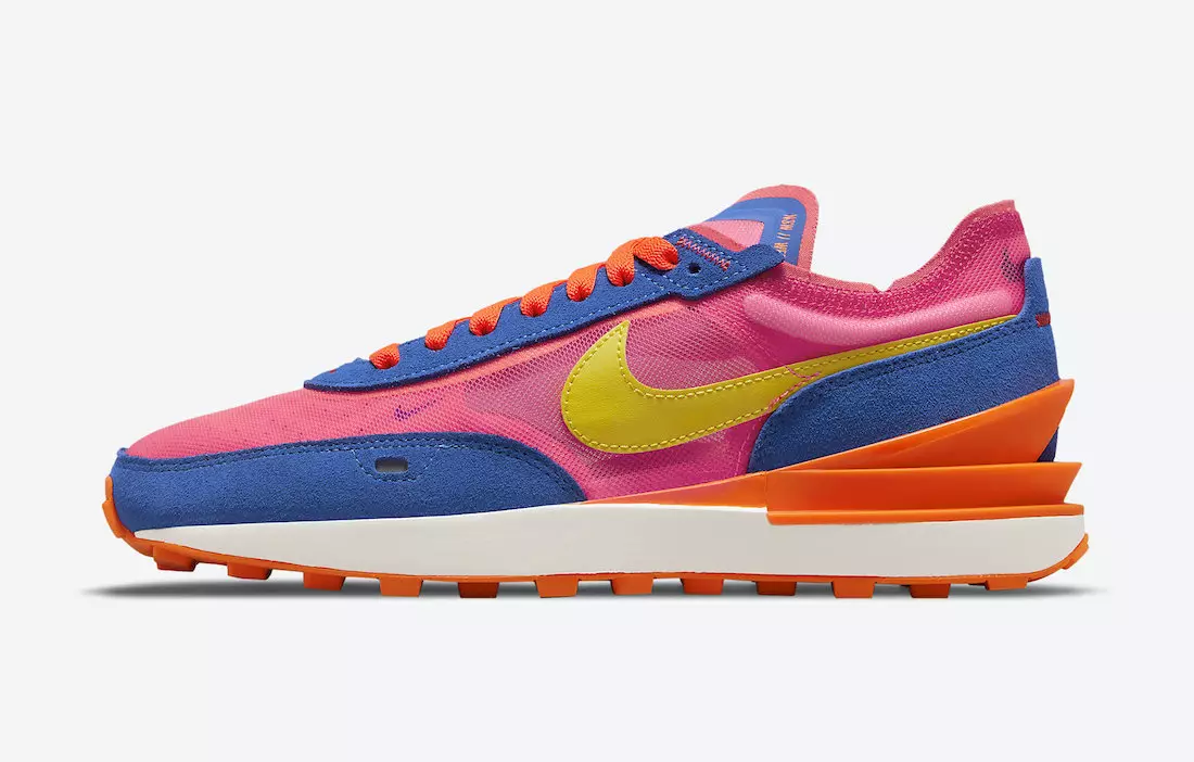 Nike Waffle One Pink Blue Njano Orange DC2533-400 Tarehe ya Kutolewa