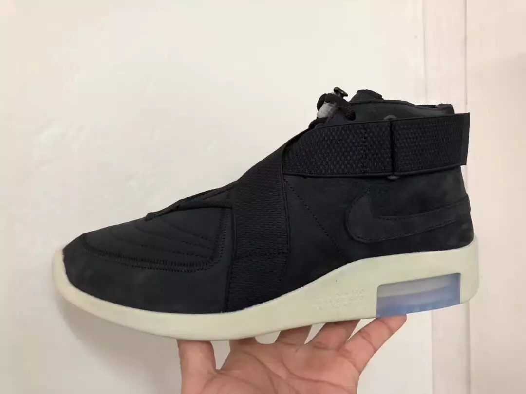 Nike Air Fear of God mokasínové černé křížové popruhy