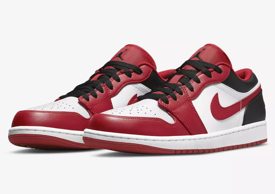 Air Jordan 1 Low White Red E zezë 553558-163 Data e publikimit