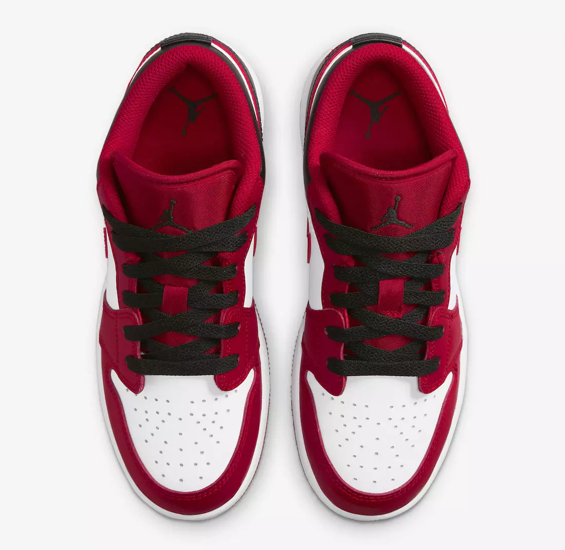 Air Jordan 1 Low Abjad Aħmar Iswed 553560-163 Data ta' Rilaxx