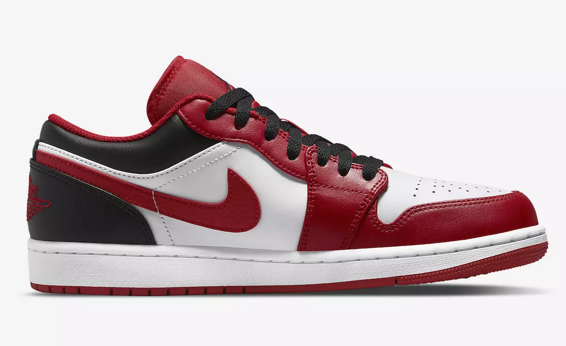 Air Jordan 1 Low White Red Black 553558-163 Tanggal Rilis