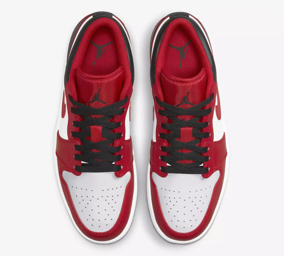 Air Jordan 1 Low Wit Rood Zwart 553558-163 Releasedatum