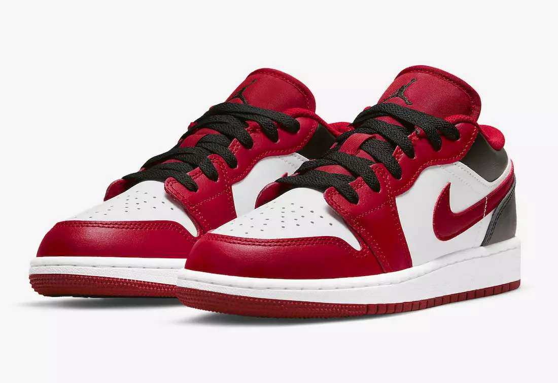 Air Jordan 1 Low White Red Black 553560-163 Útgáfudagur