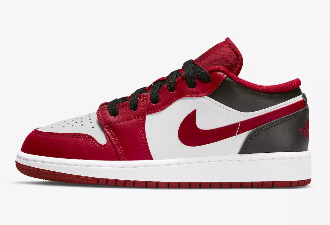 Air Jordan 1 Low White Red Black 553560-163 Útgáfudagur