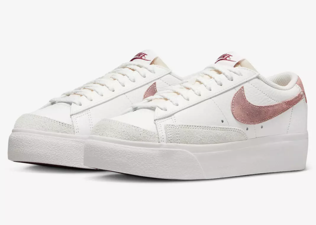 Nike Blazer Low Platform לבן ורוד DX8947-100 תאריך שחרור