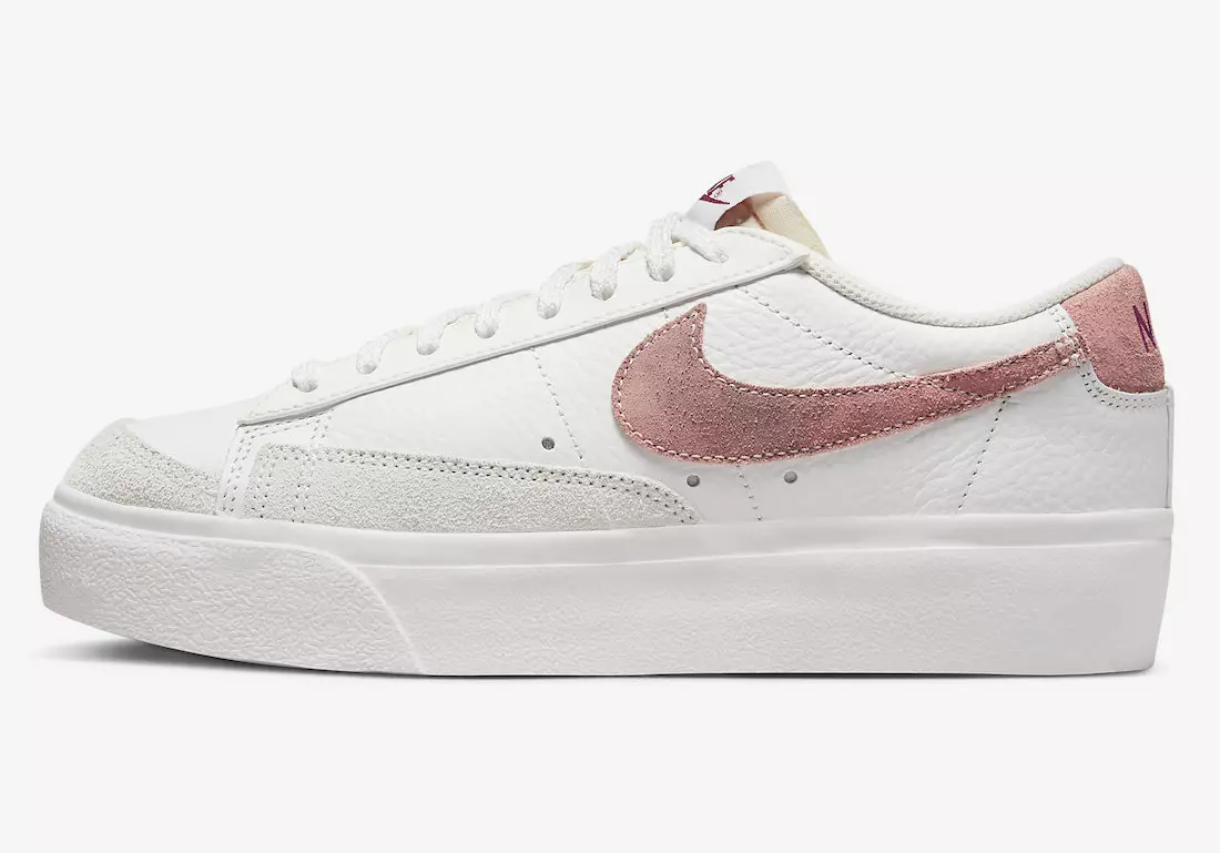 Nike Blazer Low Platform Vit Rosa DX8947-100 Utgivningsdatum