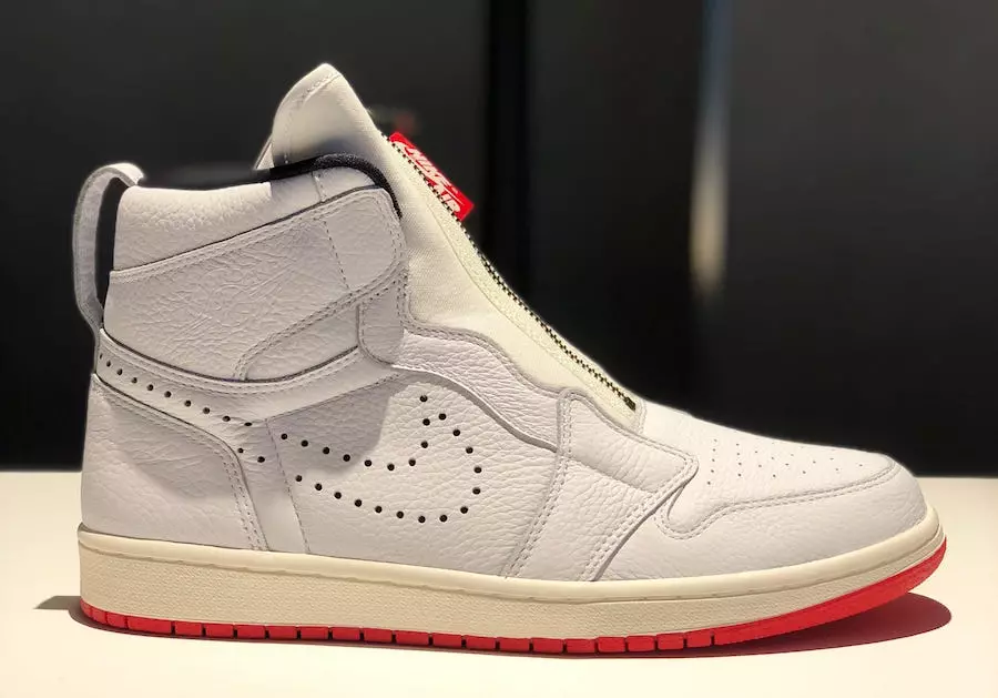 Air Jordan 1 High Zip Mens White Red