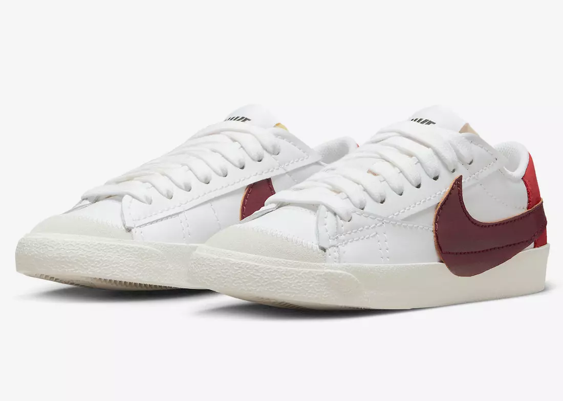 Nike Blazer Low Jumbo dettagliato con sfumature di rosso