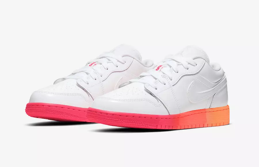 تاریخ انتشار Air Jordan 1 Low GS White Crimson Mango 554723-100