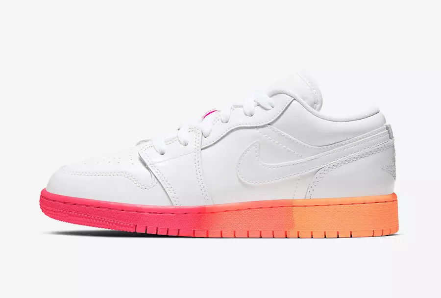 Air Jordan 1 Low GS White Crimson Mango 554723-100 გამოშვების თარიღი