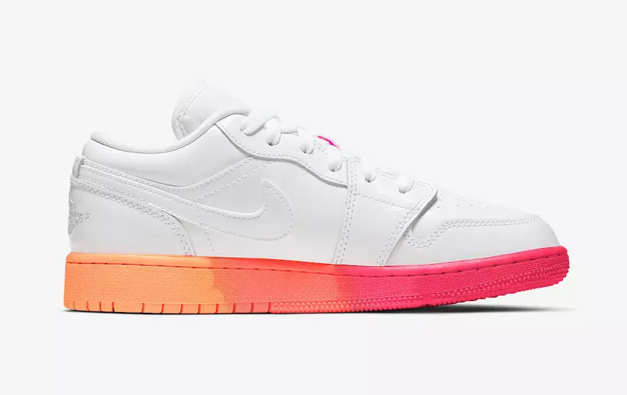 Air Jordan 1 Low GS White Crimson Mango 554723-100 תאריך יציאה