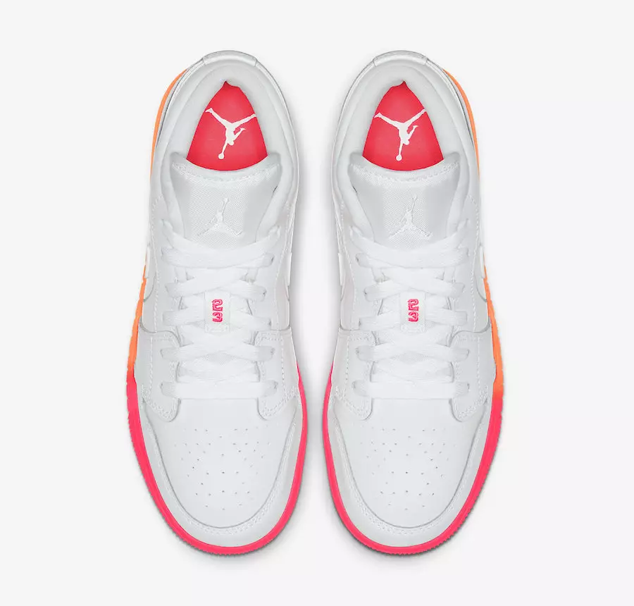 Air Jordan 1 Low GS White Crimson Mango 554723-100 väljalaskekuupäev