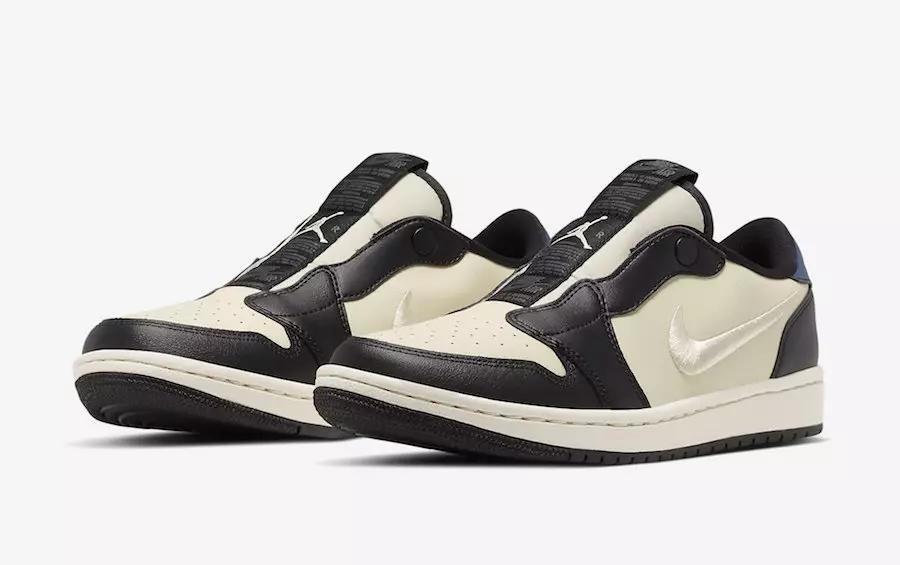 Air Jordan 1 Low Slip အနက်ရောင်နှင့် Fossil