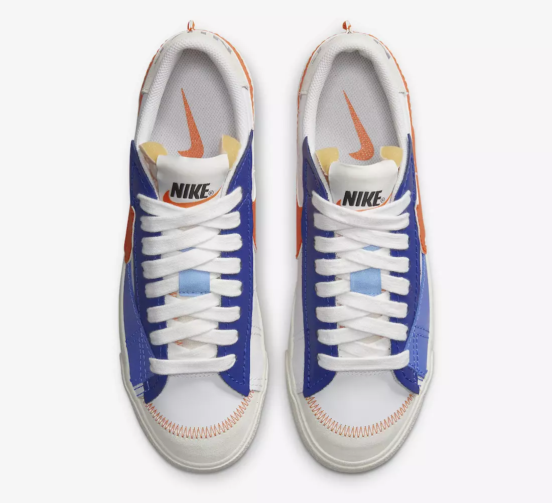 Nike Blazer Low Jumbo White Dark Sapphire Blue Safety Orange DV9122-181 Թողարկման ամսաթիվ