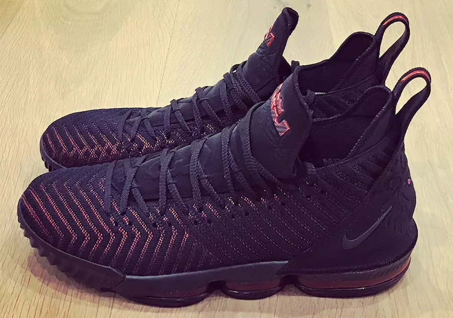 Nike LeBron 16 Bred Black University Red Red Санаи Нархгузорӣ