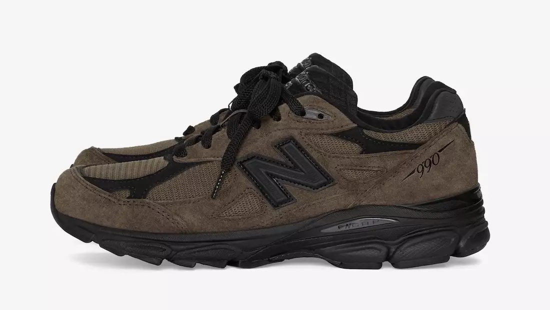 JJJJound New Balance 990v3 marrom preto data de lançamento